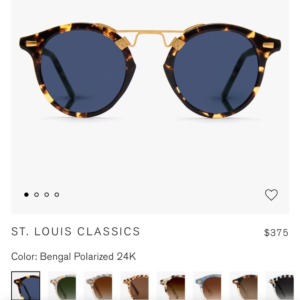 Krewe St. Louis Classics polarized sunglasses 24K **like new**